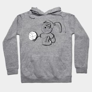 Young female Volleyball player Hoodie